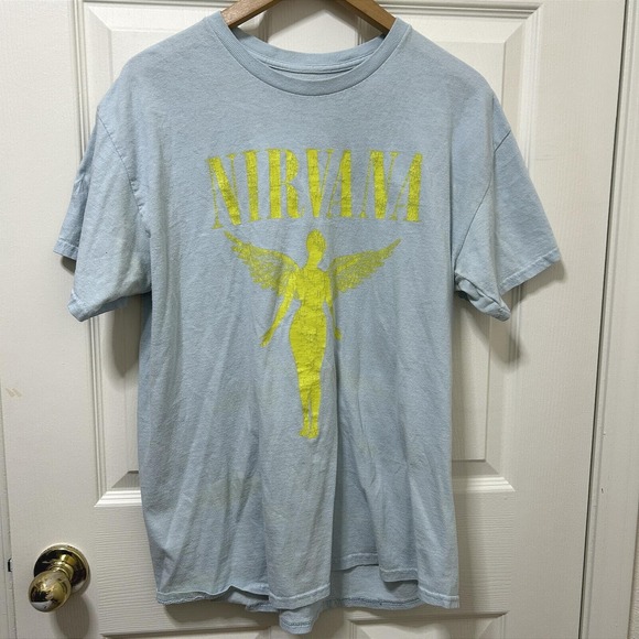 NIRVANA Other - Nirvana In Utero Angel Graphic Grunge Streetwear Cotton T-Shirt Large